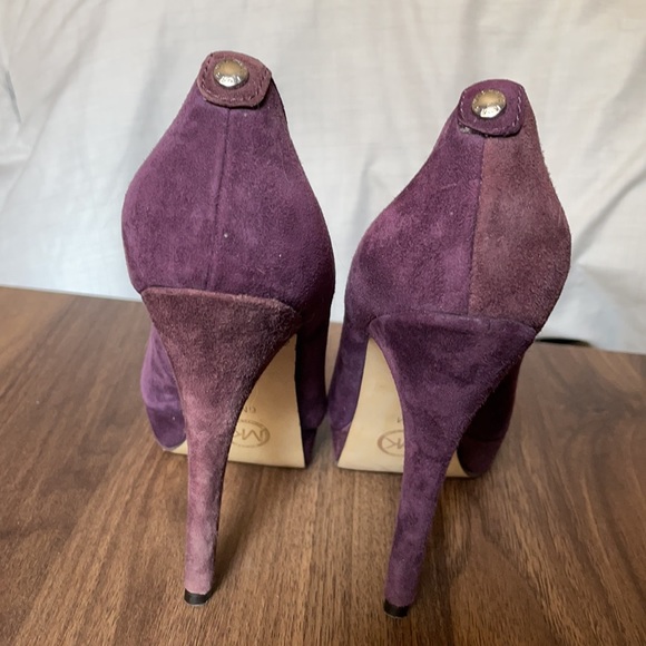 Michael Kors Purple Suede Patchwork Heels Size 6 - Picture 2 of 2